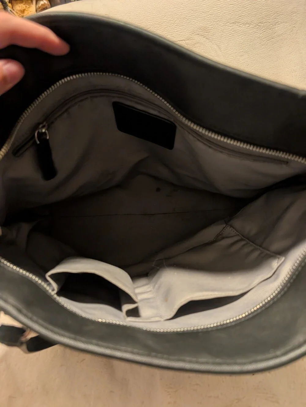 Genuine COACH Classic Black Leather Tote Bag
